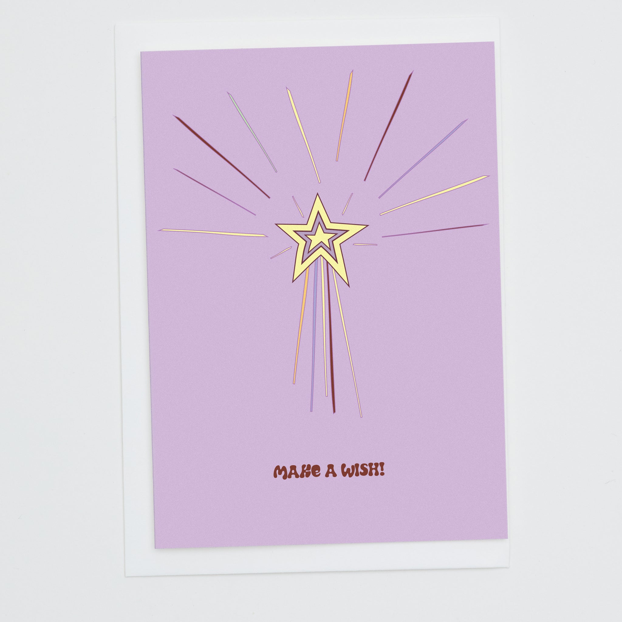 Shooting Star "Make a Wish" Greeting Card | Designed and made in Australia by Merri Cards