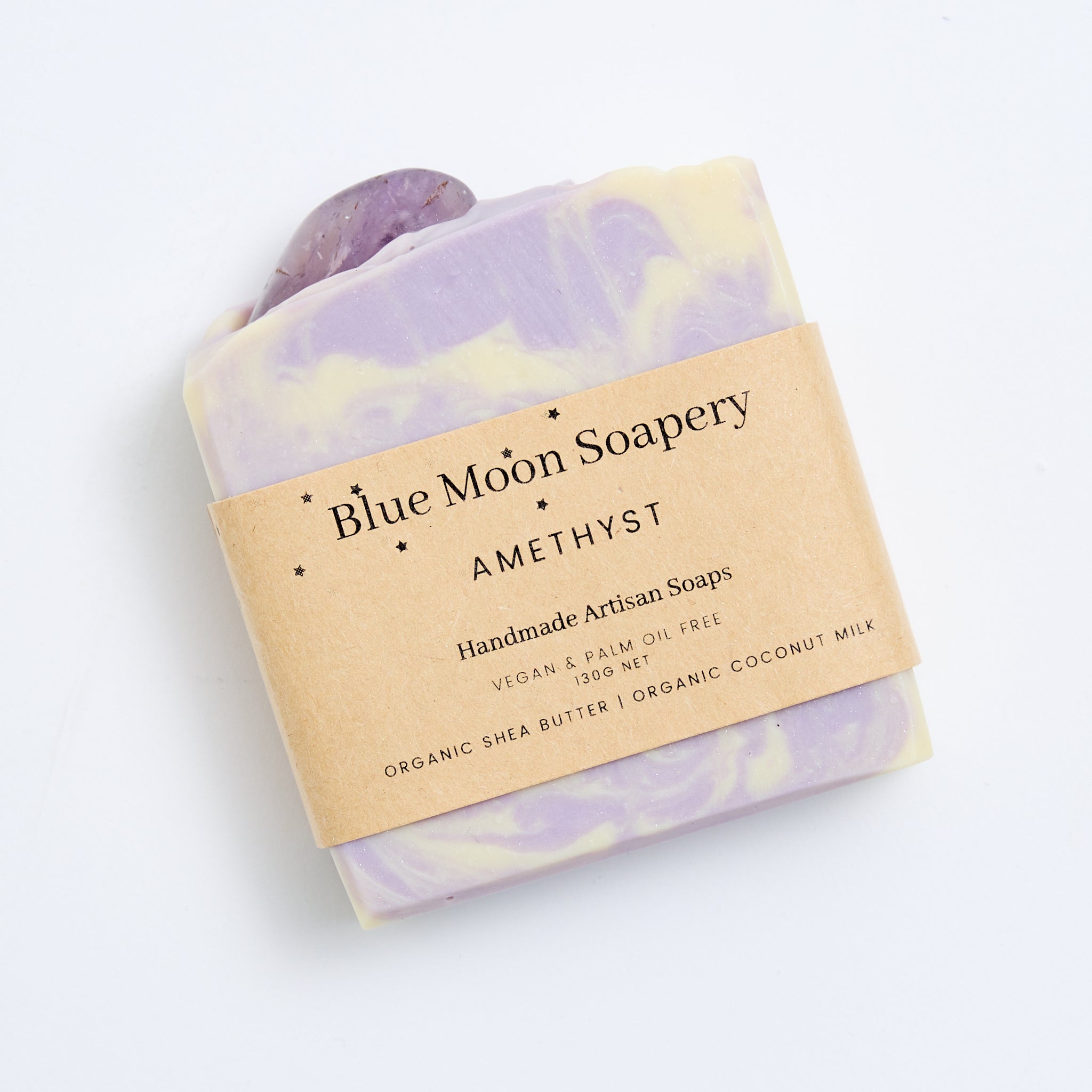 Blue Moon Soapery amethyst gemstone soap