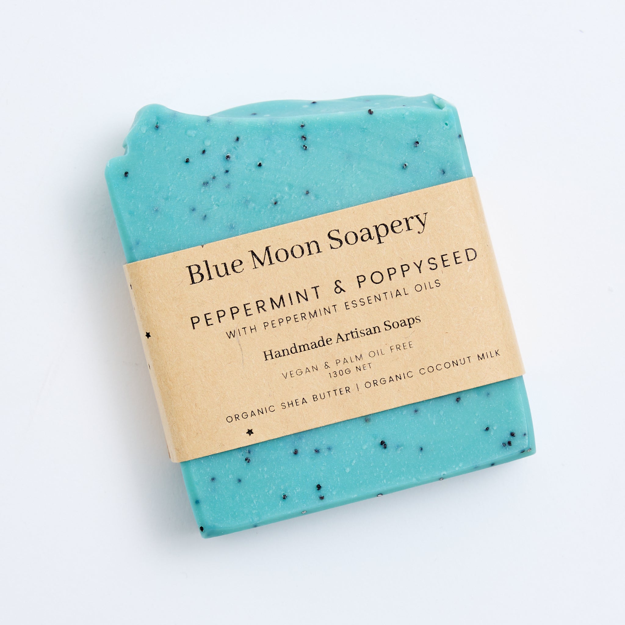 Blue Moon Soapery peppermint & poppyseed soap